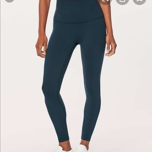 Lululemon teal wunder under leggings